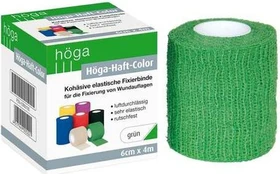 Höga Haft Color Elastische Fixierbinde grün, 6cm x 4m, 1 Stück