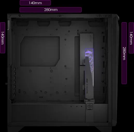MSI MPG Gungnir 300R Airflow, schwarz, Glasfenster