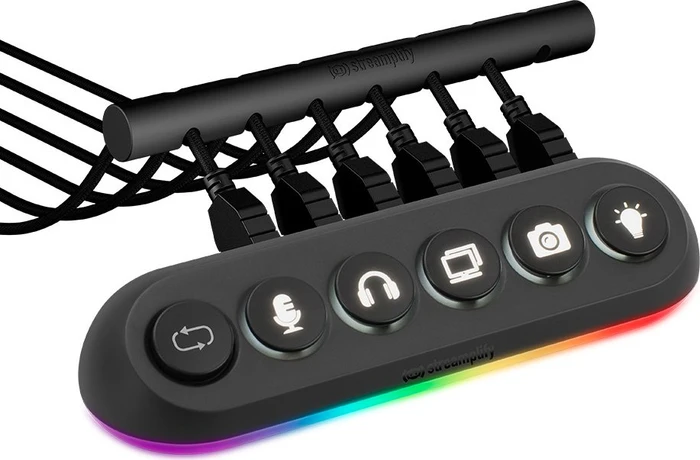 Streamplify Hub Deck 5 RGB USB-Hub, 4x USB-A 3.0/1x USB-A 2.0, USB-A 3.0 [Buchse]