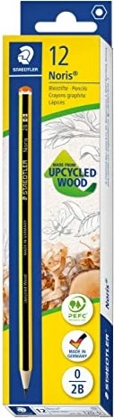 Staedtler Noris 120 Bleistift 2B graphit, schwarz/gelb, 12er-Pack