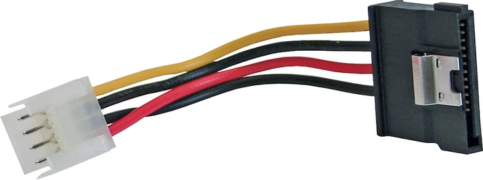 InLine Stromkabel Floppy 4-Pin Stecker auf SATA 15-Pin Buchse, Arretierung, 15cm