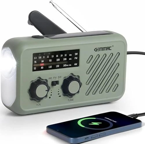 Gemmac Kurbelradio rot