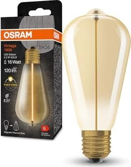 Osram Ledvance Filament LED Vintage 1906 Edison 12 2.2W/827 E27