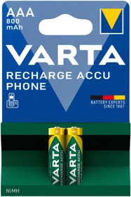 Varta Recharge Accu Phone Micro AAA NiMH 800mAh, 2er-Pack