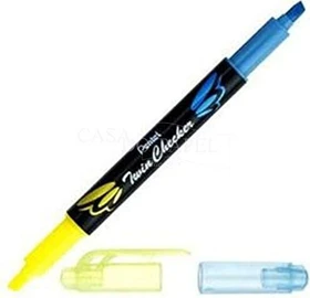 Pentel TwinChecker SLW8 neongelb/hellblau