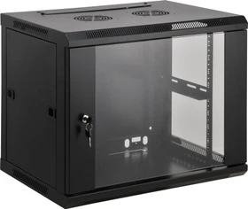 Intellinet Wandschrank 9HE, Sicherheitsglastür, IP2X, hellgrau, 600mm tief