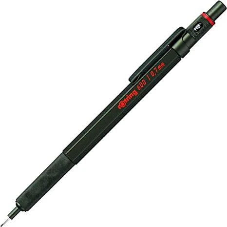 rOtring 600 Feinminen Druckbleistift HB 0.7mm graphit, grün, Radierer