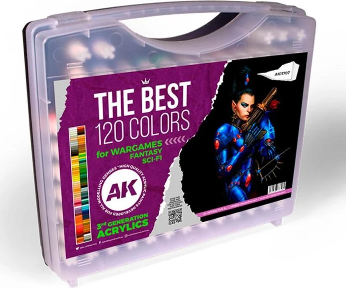 AK-Interactive 3rd Gen Acrylic Colors The Best 120 Colors for Wargames Fantasy & Sci-Fi Farbset, 120-tlg.