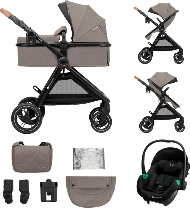 Kinderkraft Esme Pro 3in1 Kombi-Kinderwagen beige