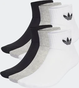 adidas Mid Ankle Socken white/medium grey heather/black, 6 Paare