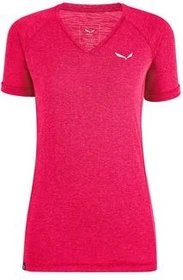 Salewa Puez Melange Dry'ton V-Neck Funktionsshirt kurzarm virtual pink melange (Damen)