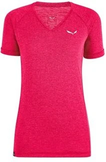 Salewa Puez Melange Dry'ton V-Neck Funktionsshirt kurzarm virtual pink melange (Damen)