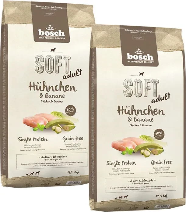 bosch HPC Soft / Plus, Adult, mit Hühnchen & Banane, 5kg (2x 2.50kg)