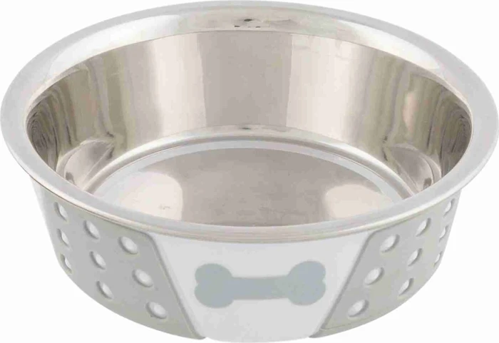 Trixie Edelstahlnapf, Ø14cm, weiß