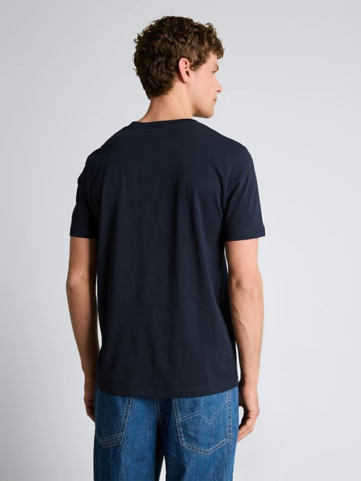 Tom Tailor Basic mit Logo-Print T-Shirt kurzarm special blue (Herren)