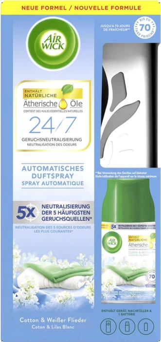 Air Wick Freshmatic Max Cotton & Weißer Flieder Starter-Set