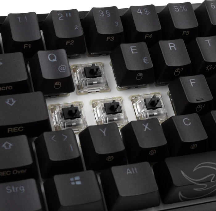Ducky One 2 Pro Mini, PBT, schwarz, LEDs RGB, MX RGB BLACK, USB, DE