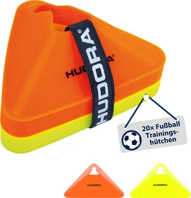 Hudora Fußball Markierungshütchen orange/gelb