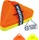 Hudora Fußball Markierungshütchen orange/gelb (73411)