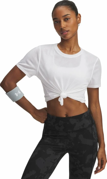 Under Armour Launch Jacquard Funktionsshirt kurzarm white/reflective (Damen)