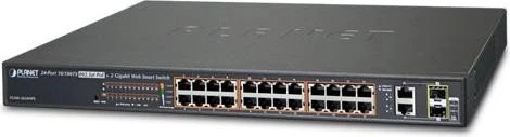 Planet FGSW Rackmount Smart Switch, 24x RJ-45, 2x RJ-45/SFP, 220W PoE+