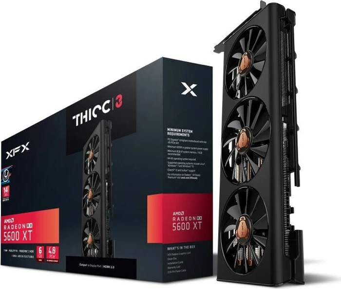 XFX Radeon RX 5600 XT Thicc III Ultra 14Gbps, 6GB GDDR6, HDMI, 3x DP