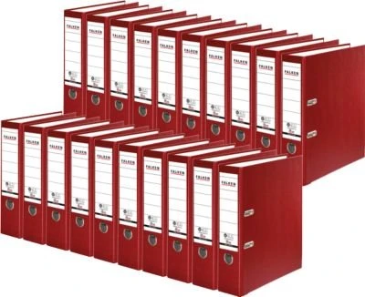 Falken Recycolor Ordner 2-Ring, 80mm, A4, bordeaux, 20er-Pack