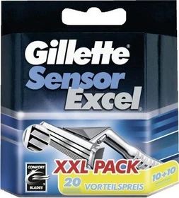 Gillette SensorExcel Rasierklinge, 20 Stück