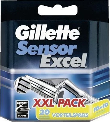 Gillette SensorExcel Rasierklinge, 20 Stück