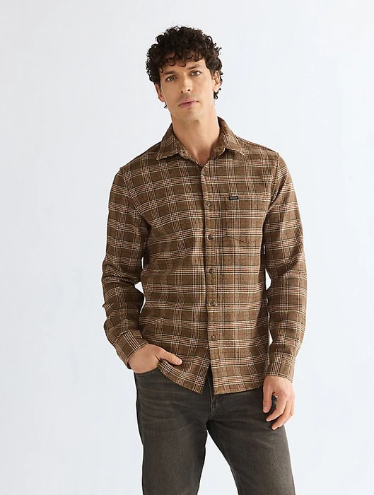 Wrangler Regular 1 Pocket Hemd langarm kangaroo (Herren)