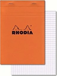 Rhodia Basics Notizblock N°16, A5, kariert, orange, 80 Blatt