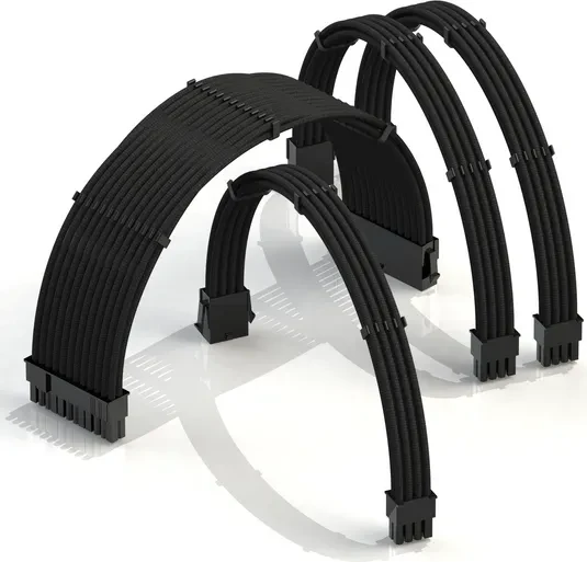 LinkUP PSU Cable Extension Kit, Schwarz