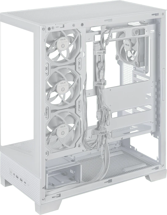 ASUS A31 Plus TG ARGB White, Glasfenster