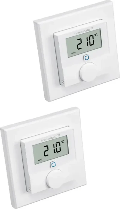 eQ-3 Homematic IP Funk-Wandthermostat mit Luftfeuchtigkeitssensor, 2er-Pack