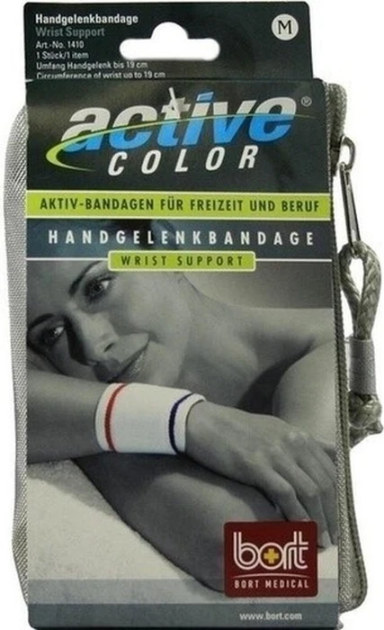 Bort Medical ActiveColor Handgelenkbandage Größe M weiß, 1 Stück