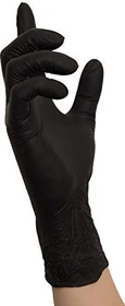 Nitras Style unisex Einweghandschuhe XL black wave, 100 Stück