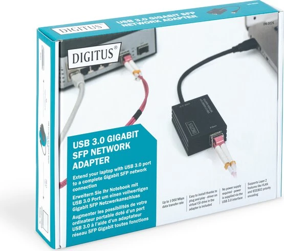 Digitus USB zu LWL Adapter LAN-Adapter, SFP, USB-A 3.0 [Stecker]