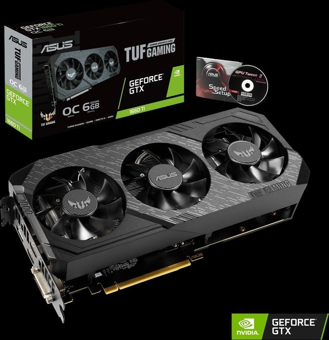 ASUS TUF Gaming X3 GeForce GTX 1660 Ti OC, TUF3-GTX1660TI-O6G-GAMING, 6GB GDDR6, DVI, 2x HDMI, DP