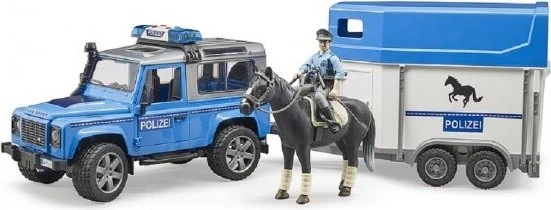 Bruder Profi-Serie Land Rover Defender Polizei + berittener Polizist