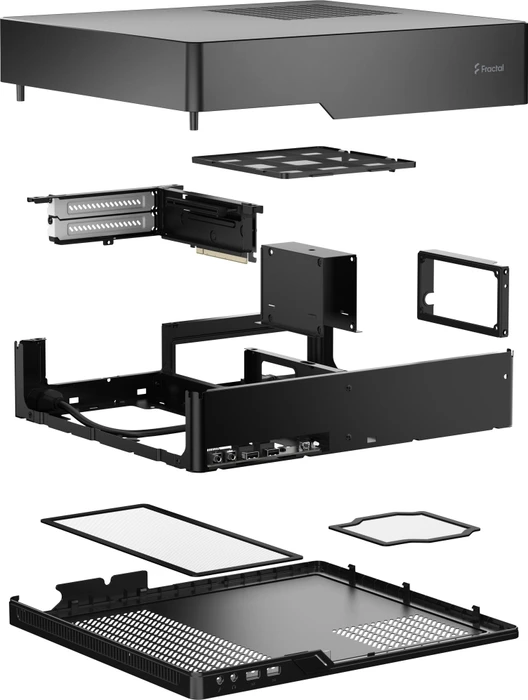 Fractal Design Node 202 + Anode PSU, schwarz, Mini-ITX, 450W SFX
