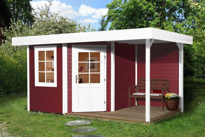 Weka 213 A+ 456x298cm Gartenhaus schwedenrot