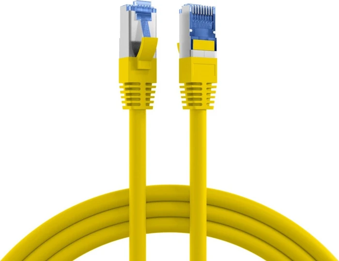 EFB Elektronik TPE Superflex Patchkabel, Cat7/Cat6a, S/FTP, RJ-45/RJ-45, 0.25m, gelb (K5525FGE.0,25)