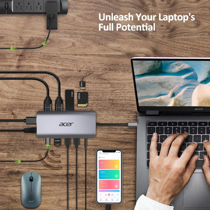 Acer 12in1 Type C dongle, USB-C 3.0 [Stecker]