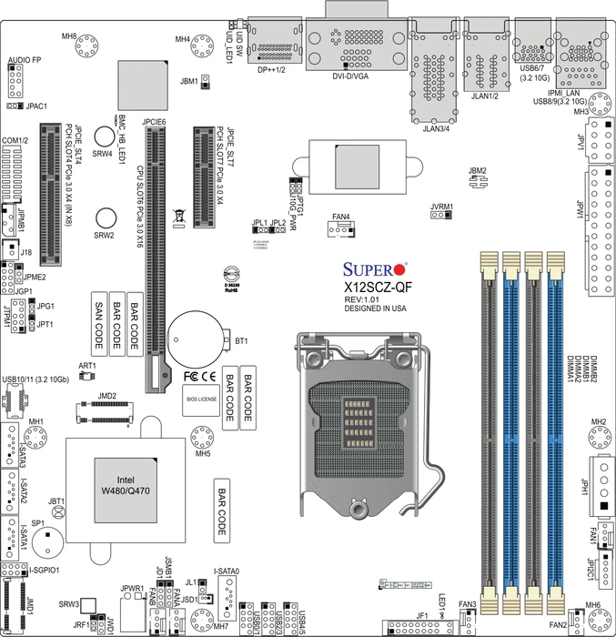 Supermicro X12SCZ-TLN4F, bulk (Intel 1200)