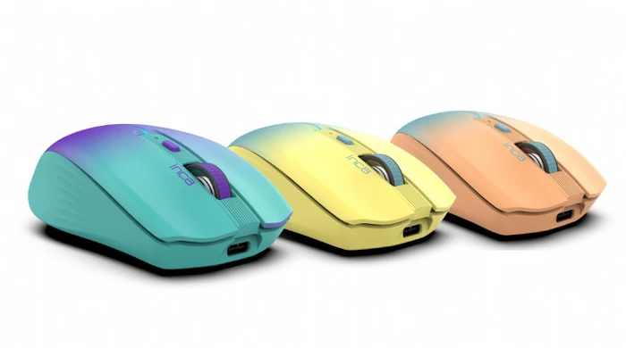 Inca IWM-511RS Wireless Mouse gelb/blau, USB/Bluetooth