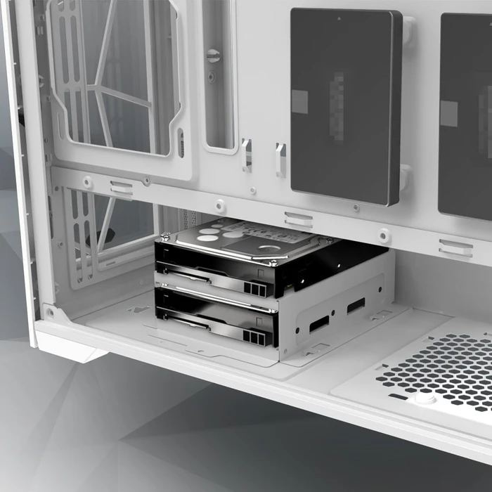 Raijintek Ponos Ultra White TG4, weiß, Glasfenster