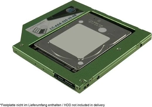 LC-Power ODD auf HDD/SSD 2.5", 9.5mm, schwarz, Einschubadapter