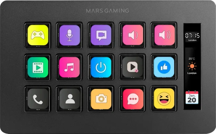 Mars Gaming MSD-ONE Control Panel, schwarz, USB-C