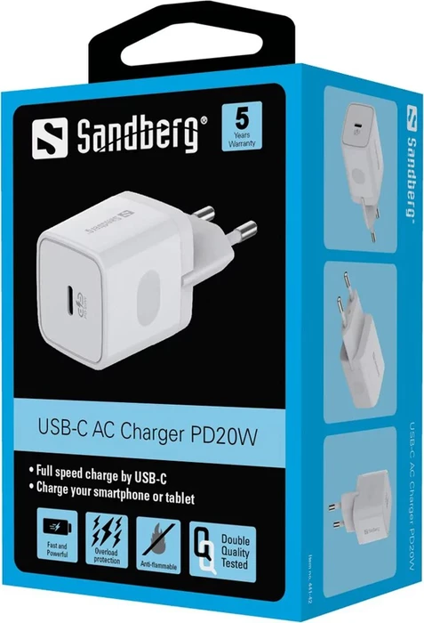 Sandberg USB-C AC Charger PD20W weiß