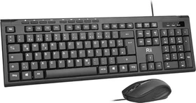 Riitek Maus und Tastatur Set, Fullsize, USB, DE